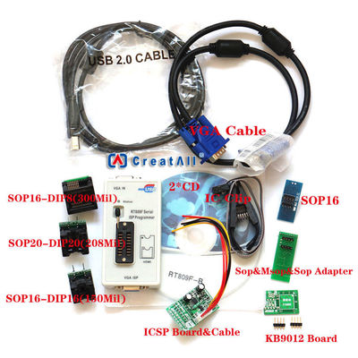 RT809F پروگرامر مادربرد IC تراشه تستر ابزار 7 آداپتور SOP16 SOP20