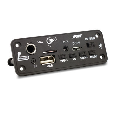 کارت سبک BT 5.0 FM رادیو MP3 / WAV آدیو دکودر کارت با 2x3W تقویت کننده و ضبط صدا