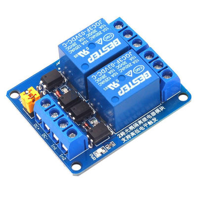 ماژول رله 2 کانال با جداسازی دو اپتوکوپلر 3.3V 5V 12V 24V ماژول منبع برق