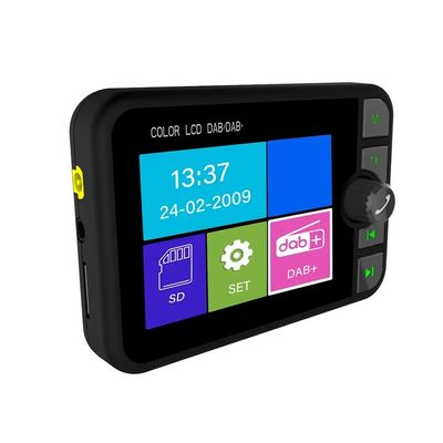 گیرنده رادیویی 2.4 اینچی رنگی LCD DAB/DAB+، سازگار با بلوتوث، پخش کننده MP3 بی‌سیم، پخش سیگنال دیجیتال FM برای 1 سال