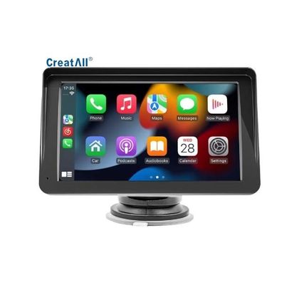 Creatall 7 اینچ ناوبری قابل حمل ماشین عقب به عقب بی سیم برای بلوتوث MP5 HD اتصال USB Carplay Cross-Border