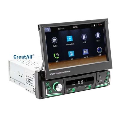Creatall 7-اینچ صفحه کشویی همه در یک CarPlay بی سیم هوشمند برای بلوتوث دوربین معکوس در ماشین MP5 پخش کننده
