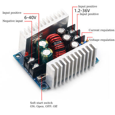 ماژول منبع تغذیه مبدل ولتاژ باک جریان ثابت DC 300W 20A