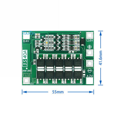 مبدل Dc Dc 3S 11.1V 12.6V 40A 18650 Lithium Protection Battery Board