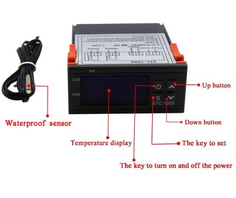 سیستم نظارت بر دما و رطوبت دیجیتال STC-1000 AC 110V-220V