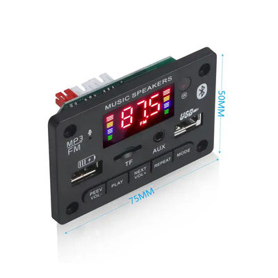 ماژول تخته رمزگشایی 6 ولت 12 ولت بلوتوث 5.0 Mp3 Wireless Car USB