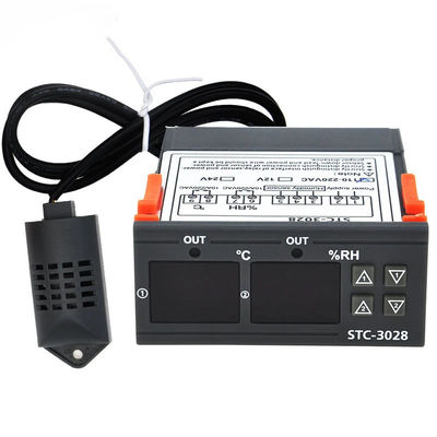 STC-3028 AC 220V DC 12V-24V کنترل کننده رطوبت دیجیتال دستگاه نظارت بر قدرت دوگانه