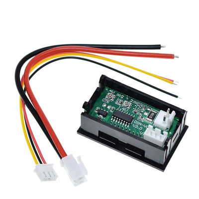 DC 0-100V 10A دیجیتال ولت آمپر متر Ac 0.28 اینچ قرمز آبی درایو آی سی