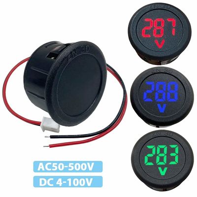 DC 4-100V AC 50-500V دیجیتال آمپرمتر ولت متر دو سیم خودرو خودرو