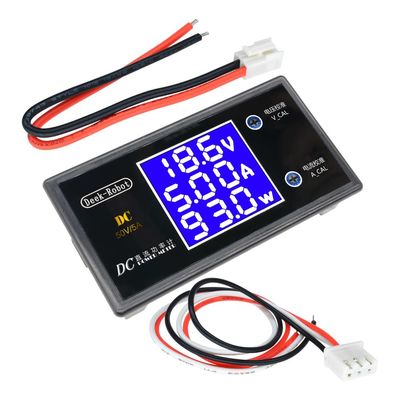 DC 0-100V 0-50V ولت متر آمپرمتر وات متر 5A 10A LCD دیجیتال