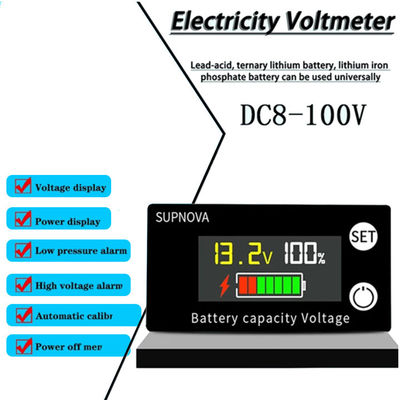 آمپرمتر دیجیتال سرب اسید ولت متر ولت سنج موتور سیکلت 12V-84V