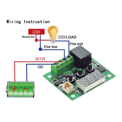 کنترلر دماسنج دیجیتال ترموستات W1209 1 رله 10 آمپر DC12V