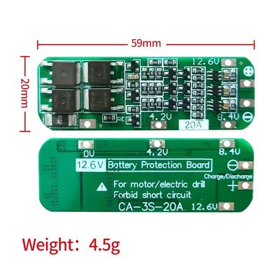 CA-3S-20A-E 11.1V 12V 12.6V BMS باتری محافظت هیئت مدیره لیتیوم 3s BMS