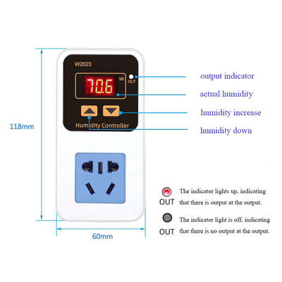 سوئیچ کنترل رطوبت الکترونیکی هوشمند دیواری W2023 رگولاتور دیجیتال 110V-220V