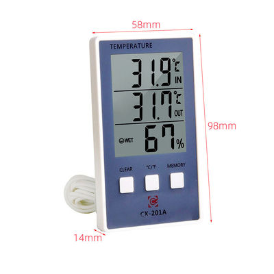 دقت 1.8 درجه فارنهایت رطوبت سنج C/F سنسور نمایشگر LCD ایستگاه هواشناسی