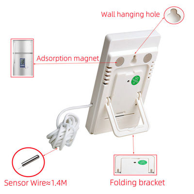 دقت 1.8 درجه فارنهایت رطوبت سنج C/F سنسور نمایشگر LCD ایستگاه هواشناسی
