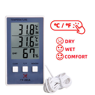 دقت 1.8 درجه فارنهایت رطوبت سنج C/F سنسور نمایشگر LCD ایستگاه هواشناسی