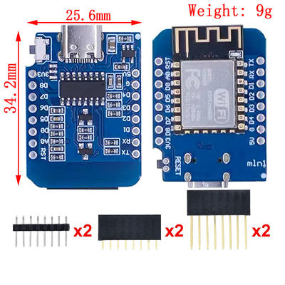 بر اساس ESP8266 CH340G Nodemcu V2 Mini Pro V3.0 NodeMcu 4MB/16MB بایت Lua WIFI اینترنت اشیاء هیئت توسعه