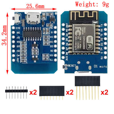 بر اساس ESP8266 CH340G Nodemcu V2 Mini Pro V3.0 NodeMcu 4MB/16MB بایت Lua WIFI اینترنت اشیاء هیئت توسعه