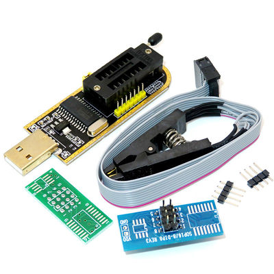 CH341A 24 سری 25 EEPROM Flash BIOS ماژول برنامه نویس USB + SOIC8 SOP8 کلیپ تست برای EEPROM 93CXX / 25CXX / 24CXX