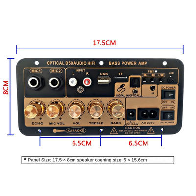 D50 100W Power Output Amplifier Board با ورودی صوتی نوری و تنظیم صداهای بالا و پایین بلوتوث AMP