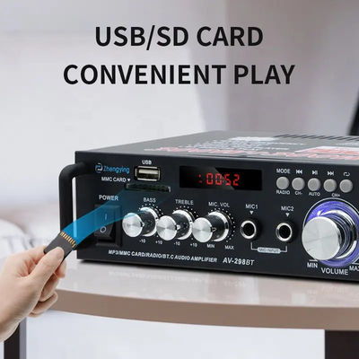 تقویت کننده استریو 120 وات LDZS AV-298BT با بی سیم BT 2.0 و کیفیت صدا HIFI