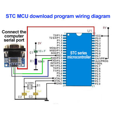 5.5V MAX3232 MAX232 ماژول RS232 به TTL Serial Port Converter DB9 کانکتور