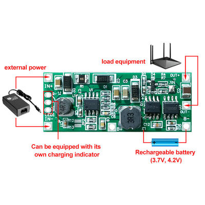 CA-912 18650 باتری لیتیوم UPS ولتاژ کنورتر محافظ هیئت مدیره DC 5V 9V 12V شارژ ماژول تقویت کننده