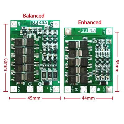 CA-3S-40A شارژر باتری لیتیوم لیتیوم لیپو سلول ماژول PCB BMS محافظ هیئت مدیره برای موتور حفاری 12.6V با تعادل