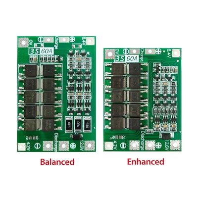 CA-3S-60A شارژر باتری لیتیوم لیتیوم لیپو سلول ماژول PCB BMS محافظ هیئت مدیره برای موتور حفاری 12.6 ولت با تعادل