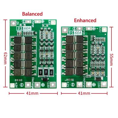 CA-3S-60A شارژر باتری لیتیوم لیتیوم لیپو سلول ماژول PCB BMS محافظ هیئت مدیره برای موتور حفاری 12.6 ولت با تعادل