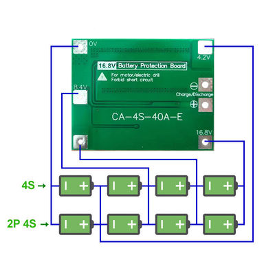 CA-4S-40A شارژر باتری لیتیوم یون ماژول سلول لیپو PCB BMS محافظ صفحه برای موتور حفاری 12.6V با تعادل