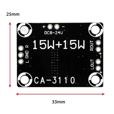 CA-3110 برد صوتی تقویت کننده دیجیتال 2x15W استریو کلاس D 8-24V TPA3110 AMP