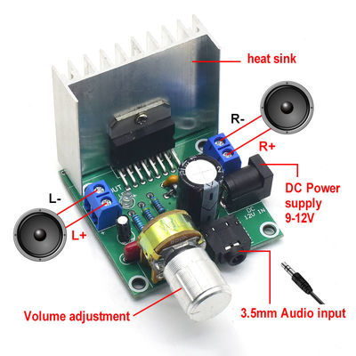 CA-7297 ماژول تقویت کننده دیجیتال دو کانال 15W + 15W صفحه تقویت کننده صوتی با تراشه TDA7297 برای کیت DIY DC 12-24V