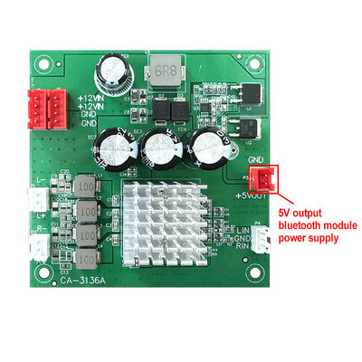 برد تقویت کننده صوتی دیجیتال CA-3136A 2*50W 8-24V با ماژول تقویت کننده خروجی 5V