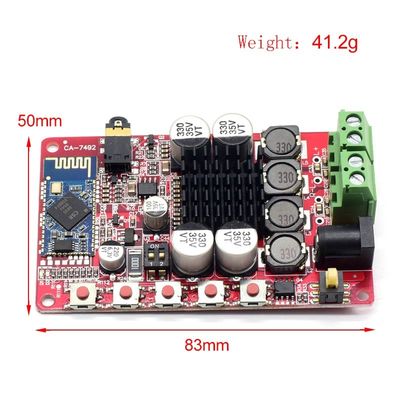 CA-7492B ماژول تقویت کننده برق دیجیتال BT با CSR5.0 بلوتوث 2 * 50W خروجی و 8-24V DC Power