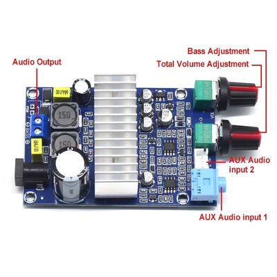 CA-3316A 100W استریو حرفه ای کلاس D ماژول تقویت کننده دیجیتال TPA3116 خانه Subwoofer تقویت کننده هیئت مدیره گیرنده های آمپلی