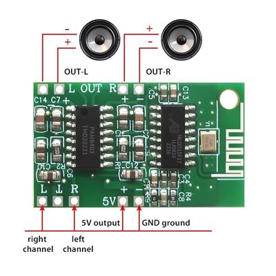 CA-8469 5V کلاس D PAM8403 قطعات دیجیتال بلووتوث