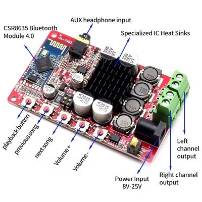 CA-7492 BT ماژول صوتی تقویت کننده DC8-25V 2 * 50W AMP TDA7492