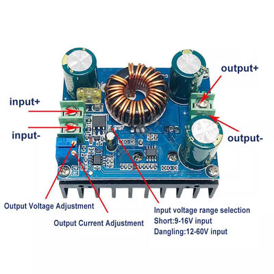 ماژول DC-DC Step Up 9v-60V به 12v-80V 48V Booster Converter برای راننده خودرو LED 600W