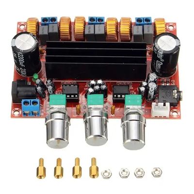 برد تقویت کننده دیجیتال 2.1 کانالی با خروجی تراشه TPA3116D2 50Wx2 و منبع تغذیه 12V-24V