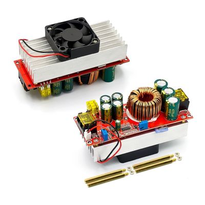 1800W 40A DC-DC ولتاژ ثابت کنورتر افزایش جریان ثابت 10-60V توسط فن برای 12-90V