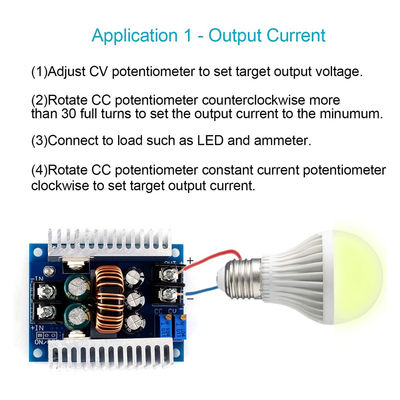 300W 20A DC-DC Buck Converter Step Down Module با محدوده محدودی جریان 0.2-20A