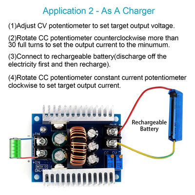 300W 20A DC-DC Buck Converter Step Down Module با محدوده محدودی جریان 0.2-20A