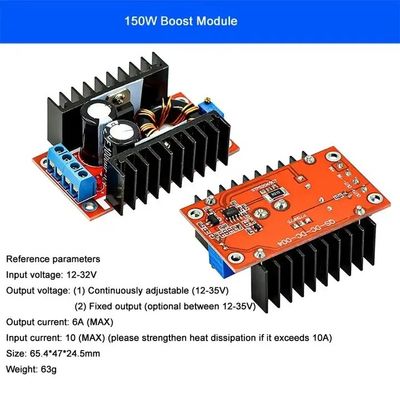DC-DC 9A 300W Buck Converter 150W Boost Converter 5-40v به 1.2-35v ماژول قدرت مرحله پایین