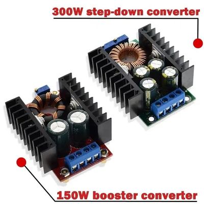 DC-DC 9A 300W Buck Converter 150W Boost Converter 5-40v به 1.2-35v ماژول قدرت مرحله پایین