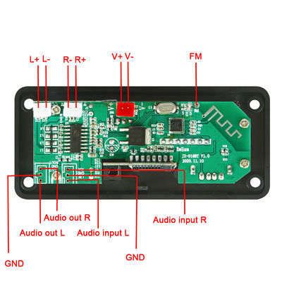 ماژول تقویت کننده صدای خودرو 50 واتی بلوتوث 5.0 با رادیو USB TF FM و کانال 5.0