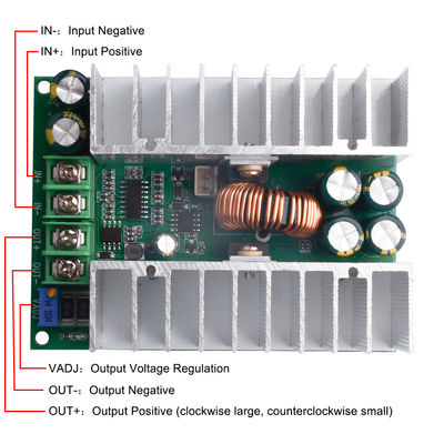 ماژول قابل تنظیم 500W برای نوع نصب استاندارد DC-DC CC CV Buck Converter