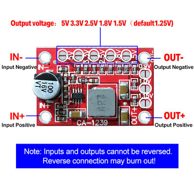 ماژول برق پایین CA-1239 کنورتر Buck قابل تنظیم 5-15V ورودی 1.25V / 1.5V / 1.8V / 2.5V / 3.3V / 5V خروجی