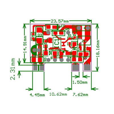 صفحه تبدیل AC / DC استاندارد 700MA 3.5W ماژول برق سوئیچ عایق 220V AC 5V DC